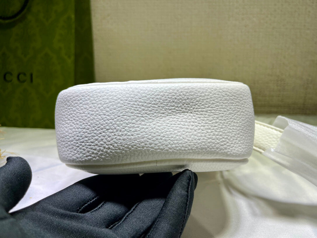 GUCCI Men's Vintage Logo Print Crossbody Bag | Textured Leather Mini Document Holder | 1980s Inspired