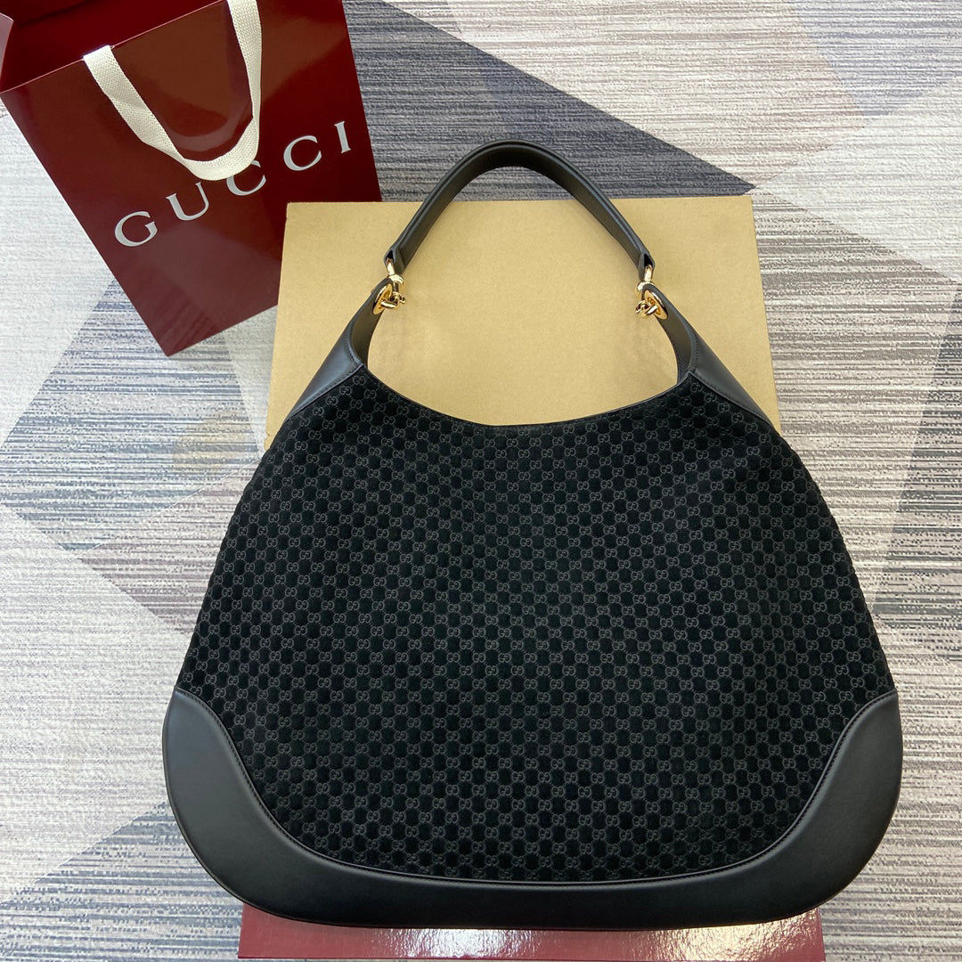 Gucci Body Double-Lock Medium Shoulder Bag | 1950s Archive Design, Original GG Canvas, Fluid Silhouette, 49x46x4cm