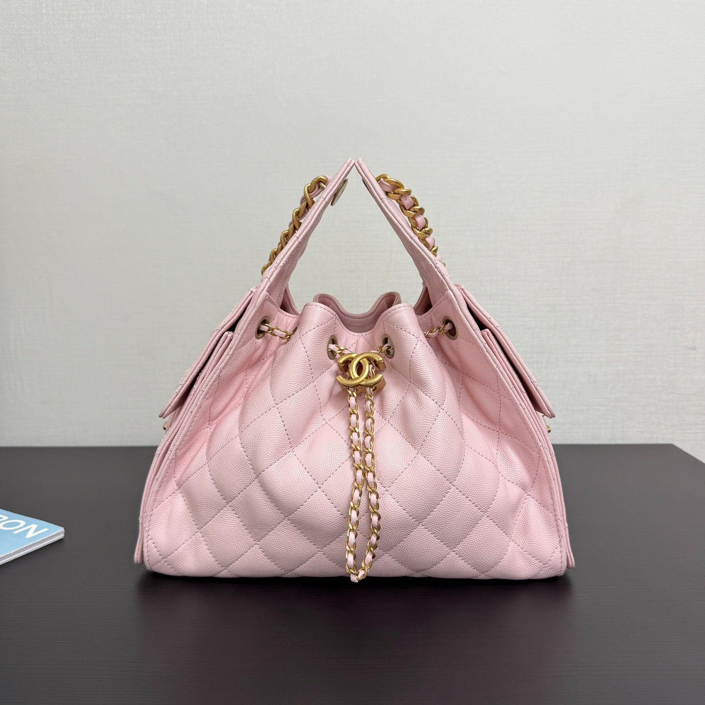 [Season's Hottest] Adjustable Chain Genuine Leather HOBO Bucket Bag - 25C In Stock, Large Capacity Travel Crossbody 30*26*14cm