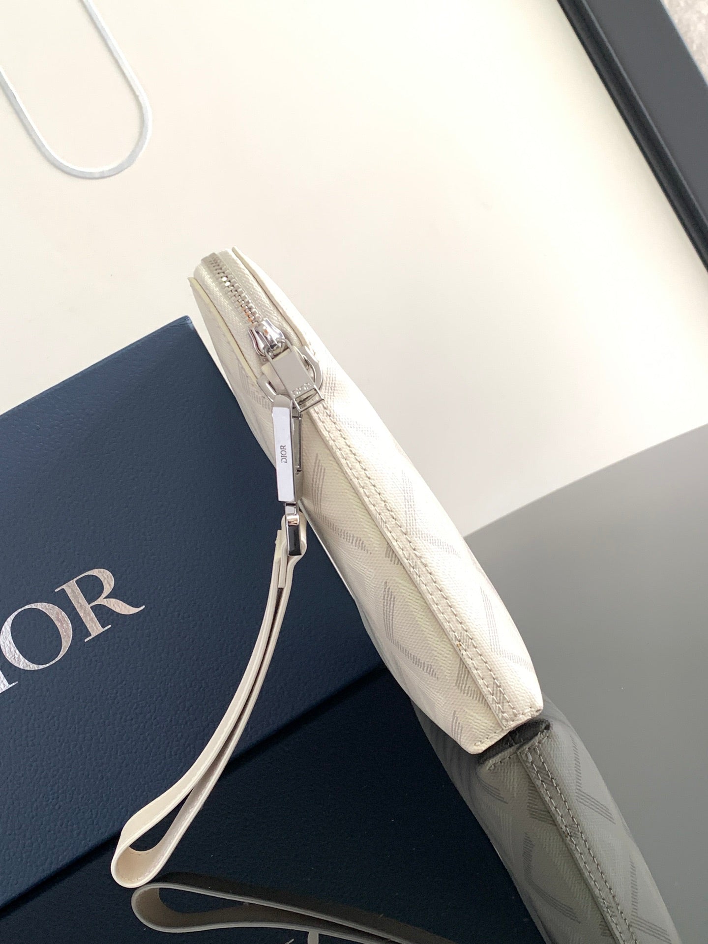 Dior A5 Diamond Quilted Canvas Clutch | P300 Thick Edition | Detachable Leather Strap | Full Original Packaging