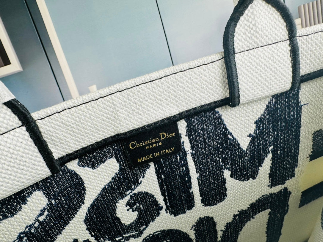 36cm Embroidered Tote Bag - Archival Canvas & Detachable Organizer (Designer-Inspired Work Bag)