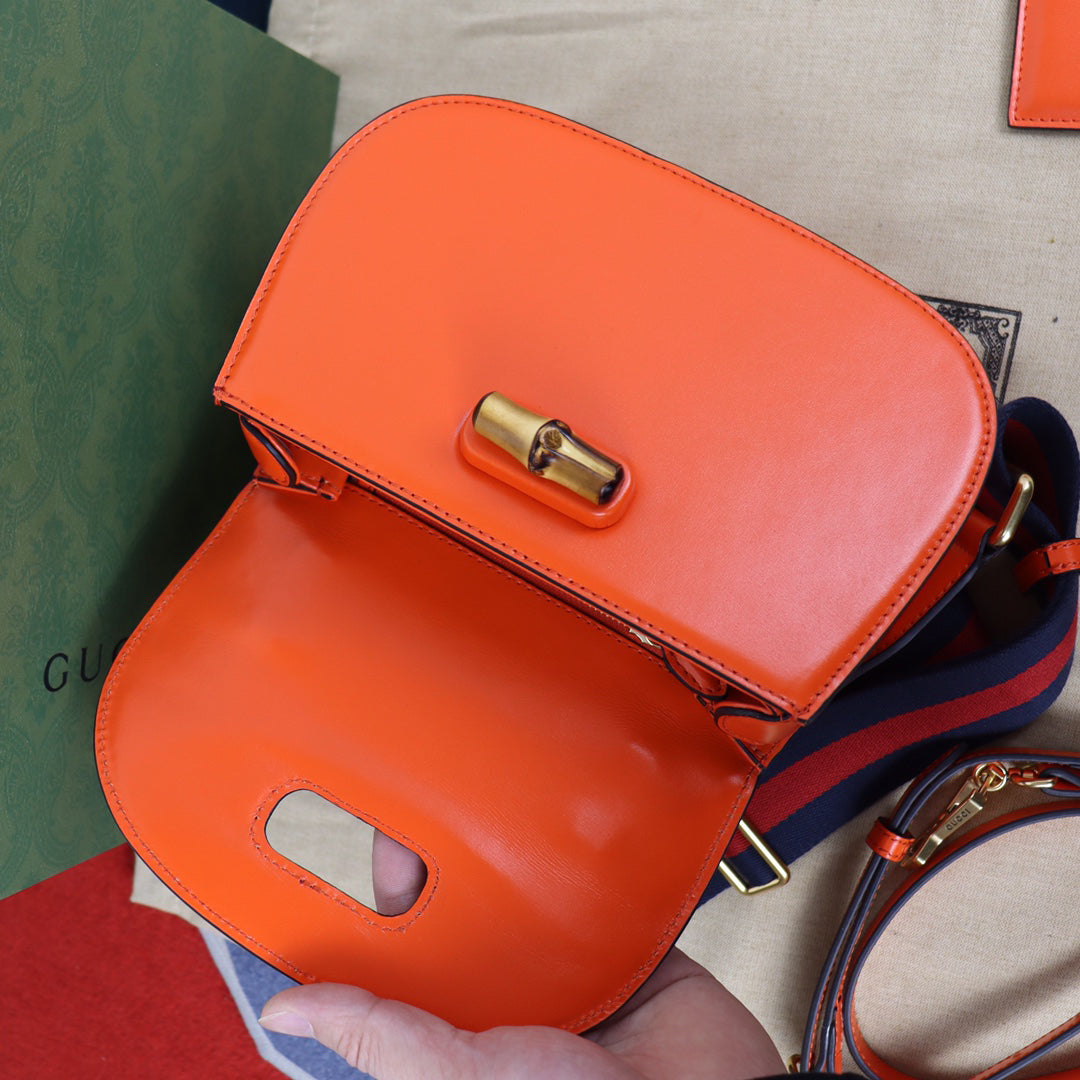 Gucci 100th Anniversary Bamboo Bag | Double Adjustable Straps, Premium Leather, 21x15x7cm