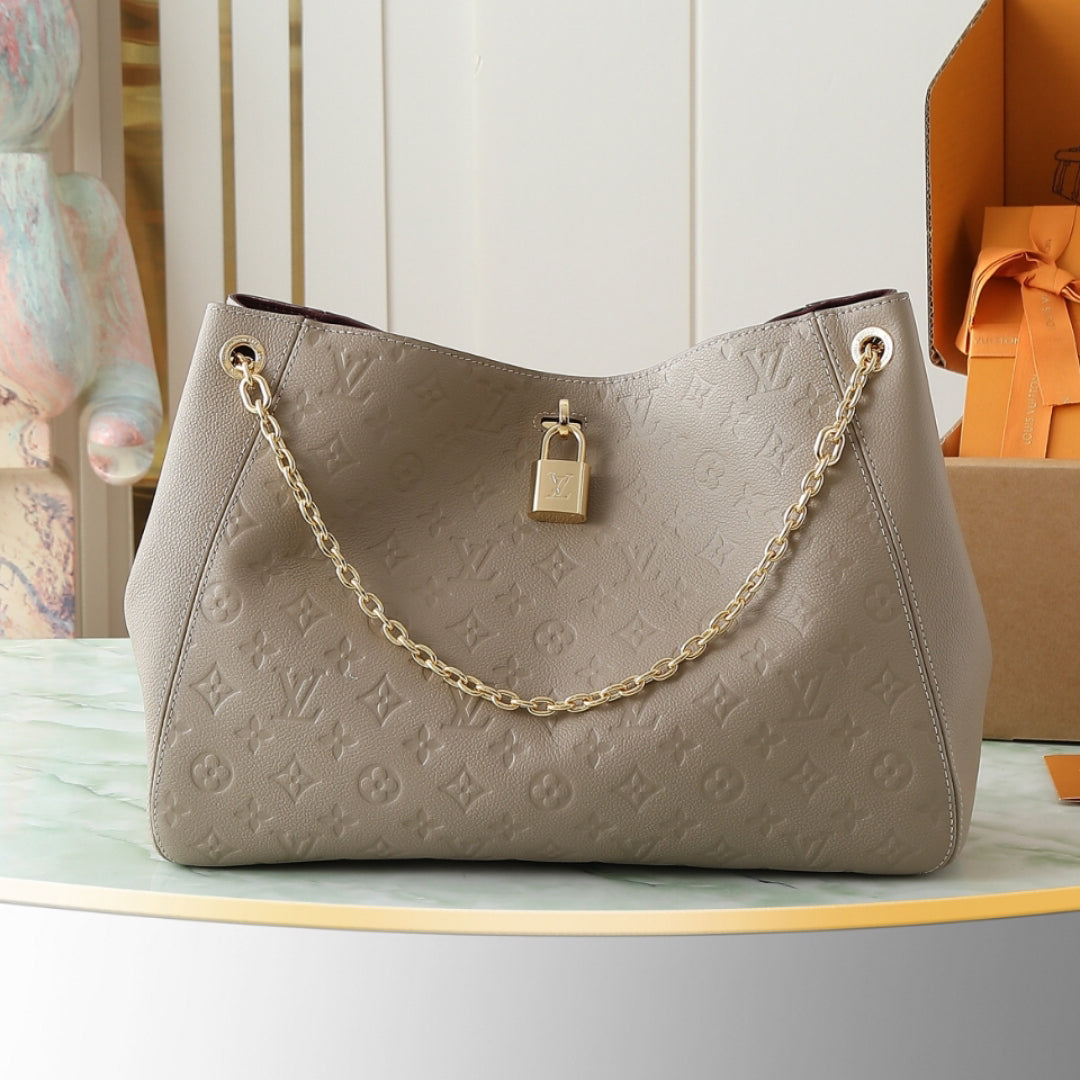 Anytime Medium Bag | 1988 Omenade Archive Re-edition | Monogram Emeinte Leather with Detachable L-Lock 42×27×14cm