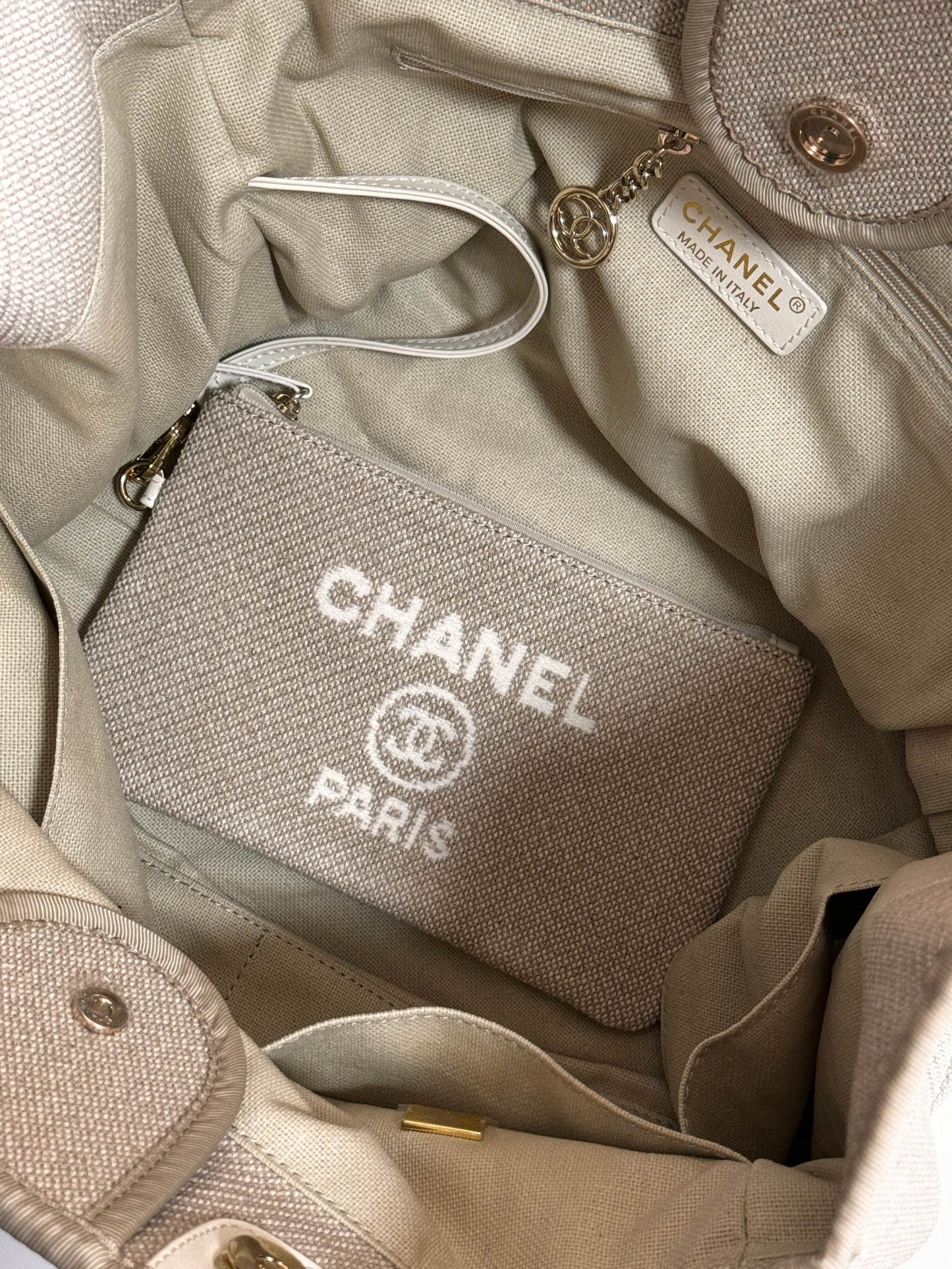 Chanel Seasonal Canvas Shopper Tote | Lightweight Large Beach Bag for Travel & Daily Use