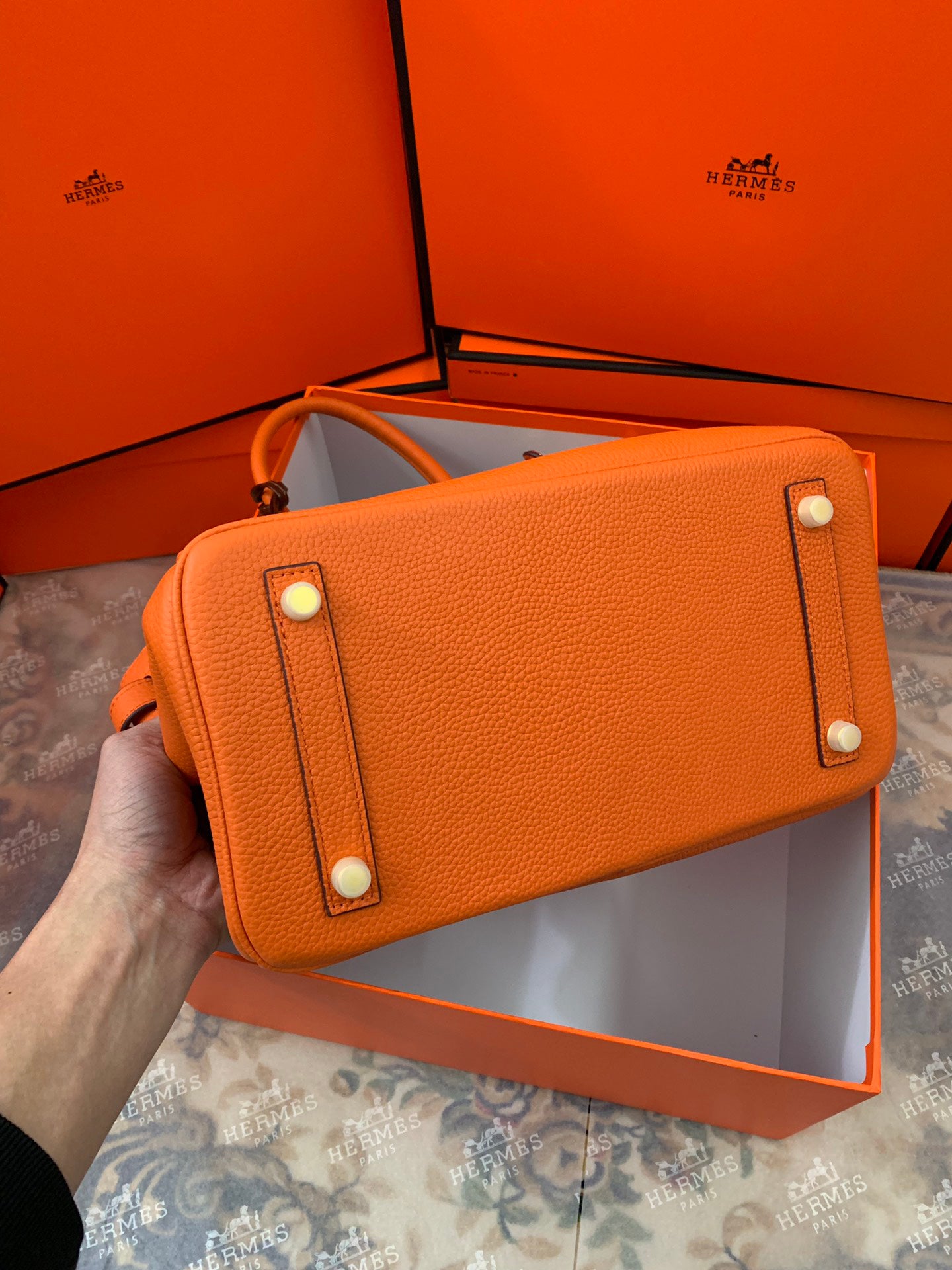 ✨Grained Texture Hermès Birkin Two-Tone Handbag | Imported TOGO Calfskin | Premium Hardware | 25/30/35cm Sizes💼