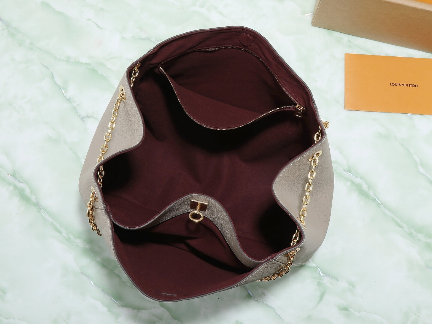 Anytime Medium Bag | 1988 Omenade Archive Re-edition | Monogram Emeinte Leather with Detachable L-Lock 42×27×14cm