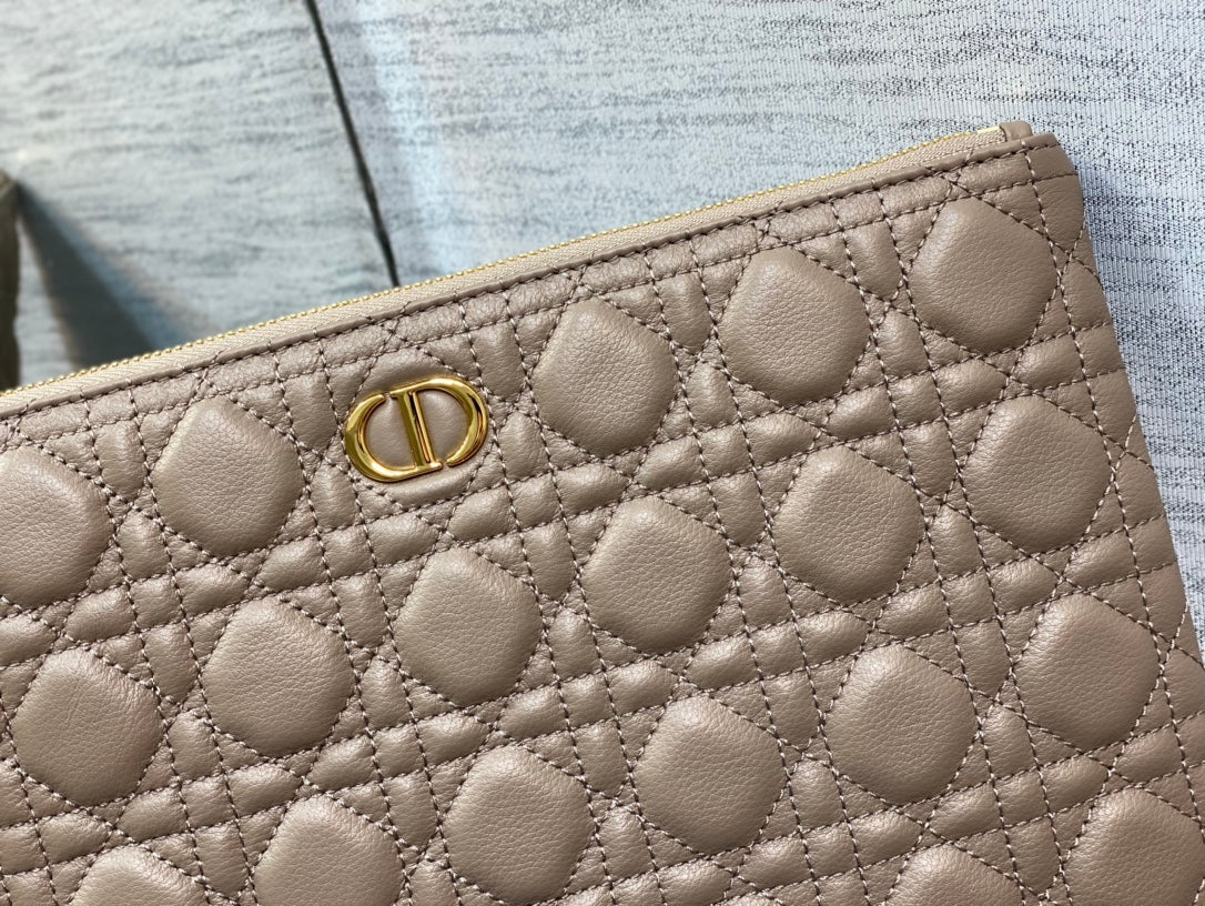 🔥READY TO SHIP｜Dior Caro Daily Warm Grey Handbag｜Detachable Strap+30cm Tote｜Vintage Style Crossbody Bag