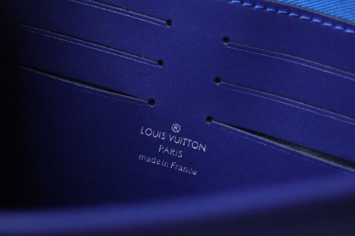 [Full Set] Ochette Voyage Medium Business Tote Bag - Custom Grey Monogram Canvas & Leather Lining Organizer