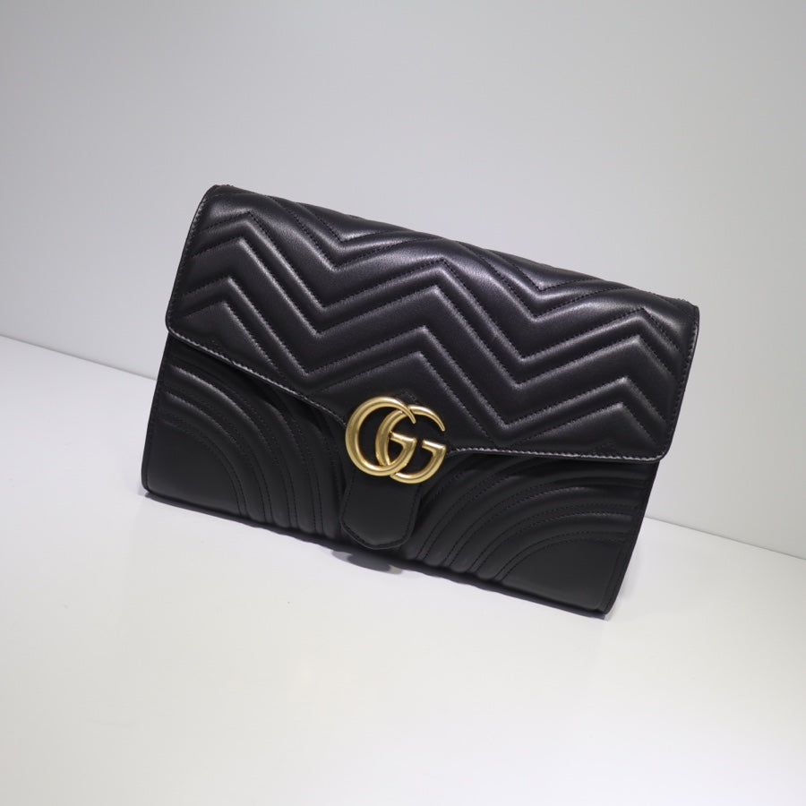 GUCCI Minimalist Leather Clutch | 30x20x4cm Spacious Design | Ready Stock with Real Photos