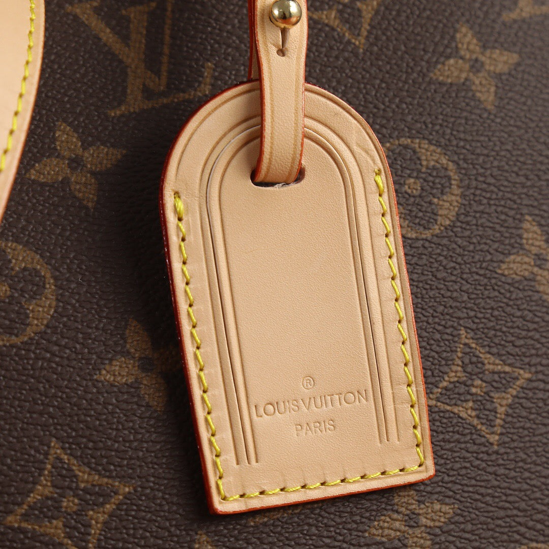 Etit Alais Tote Bag | Monogram Canvas & Leather Trim | Adjustable Strap | Medium Travel Tote