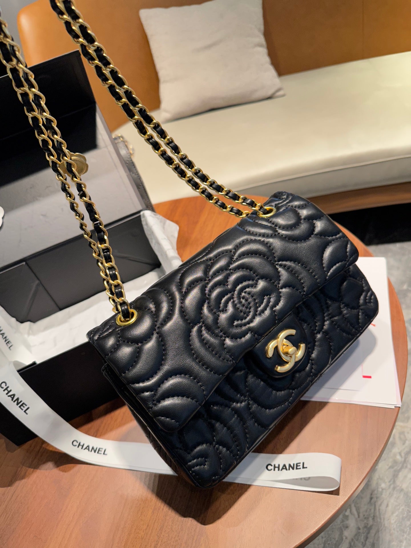 CHANEL 2.55 CF Mini Limited Edition | Camellia Embroidery & Asymmetric Pearl Chain Bag | Fairycore Luxury Crossbody