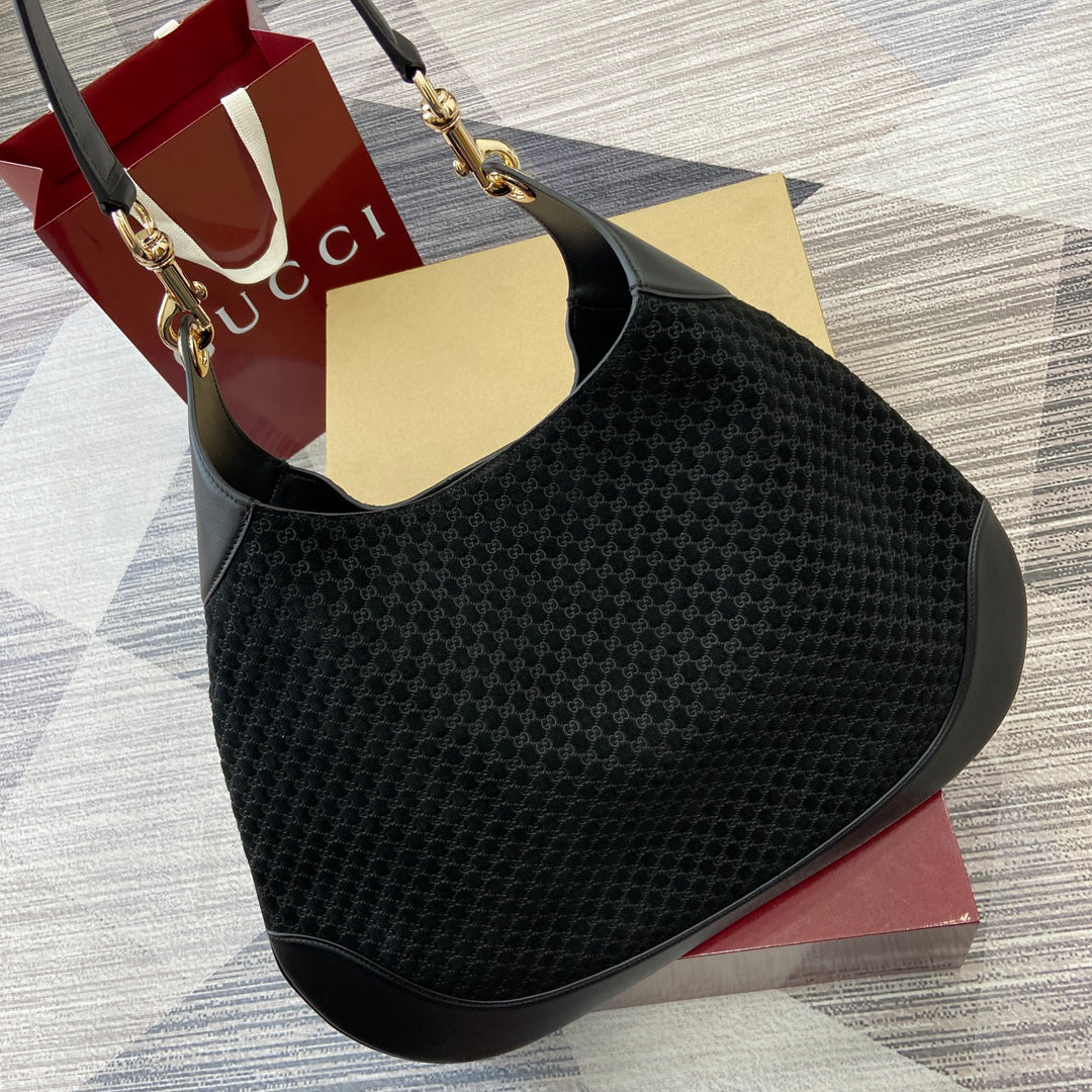 Gucci Body Double-Lock Medium Shoulder Bag | 1950s Archive Design, Original GG Canvas, Fluid Silhouette, 49x46x4cm