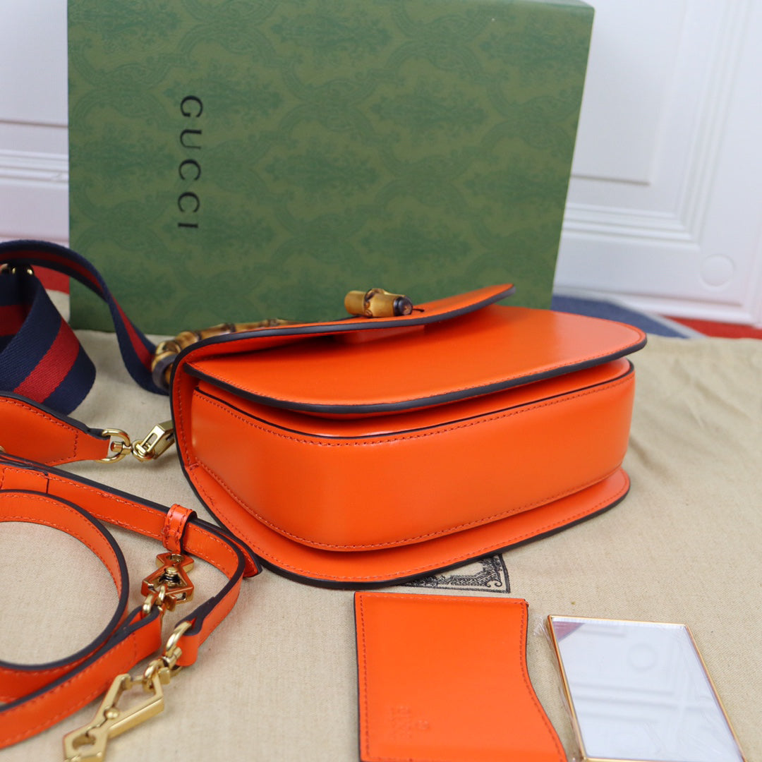 Gucci 100th Anniversary Bamboo Bag | Double Adjustable Straps, Premium Leather, 21x15x7cm